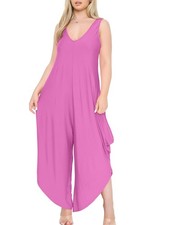 Womens Plain V-neck Sleeveless