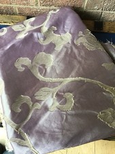 VINTAGE Lilac Silk Cotton BROCADE 150x300 Cm Length End Of Roll
