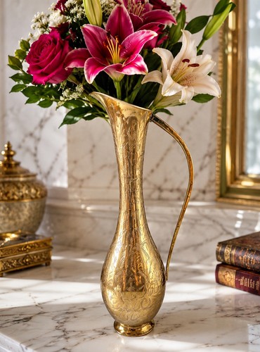 Vintage hand engraved brass - hand,