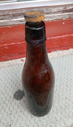 Antique brown glass - brown,