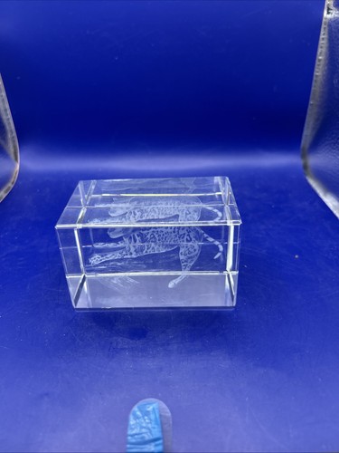 Crystal laser paperweight - crystal,