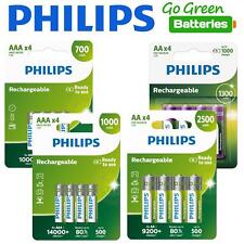Philips Rechargeable Batteries AA 1300 2500 mAh AAA 700 1000 mAh NiMH LR6 LR03