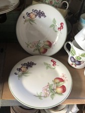 M&S St Michael Ashberry Dessert Plates X 3 ( Black B/s)