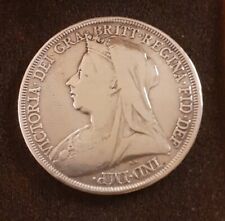 1897 LX1 UK SILVER CROWN VICTORIA DEI GRA BRITT REGINA FID DEF IND IMP 28 GRAMS.