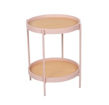 Rose Pink Side Table Detachable Tray Eve Scandi - New Boxed