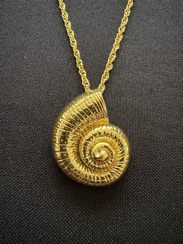 Large conch shell gold - conch,