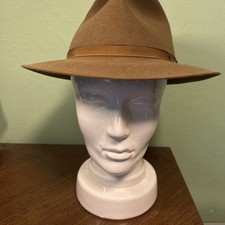 Vintage Herbert Johnson Brown Felt Indiana Jones style Trilby Hat size 7 1/8
