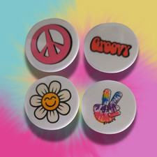 Set of 4 Hippie Peace Love