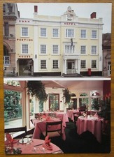 Original Colour Printed Postcard Swan Hotel & Restaurant Leighton Buzzard Unused