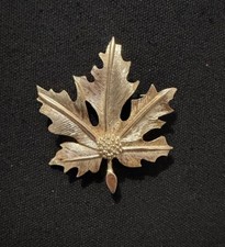 Leaf Brooch Pendant Pin Gold