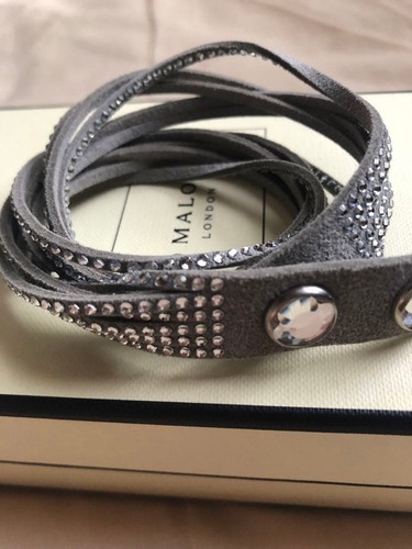 Swarovski ink bracelet leather - swarovski,