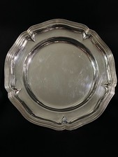 Large Round Silver-Plated