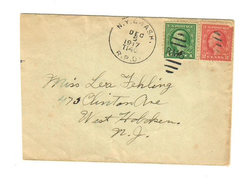 1917 dual franked - dual, 1¢