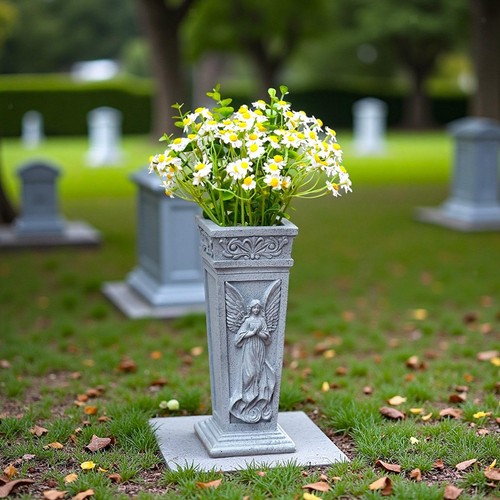 Cemetery grave flower vase - grave,