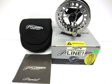 NEW PFLUEGER PURIST FLY REEL, PUR456, ORIG. BOX, SOFT CASE, and DOCUMENTS