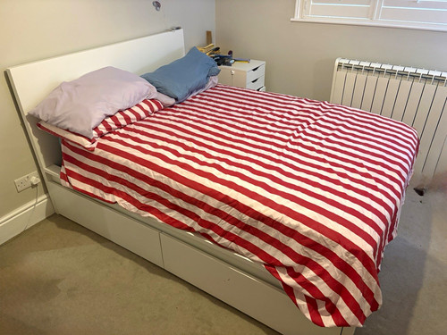 Ikea malm double bed white - double, in