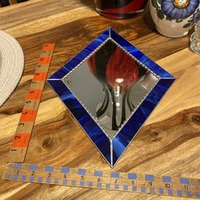 Blue Stained Diamond Mirror