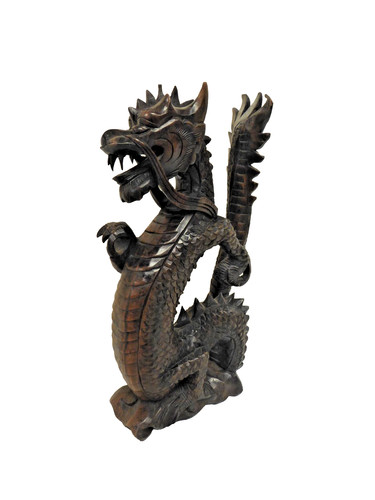 Vintage carved wooden - wooden, chinese
