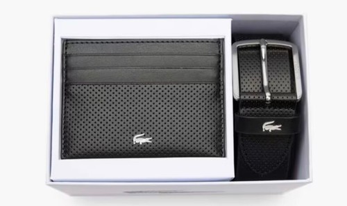 Lacoste mens leather belt - lacoste,