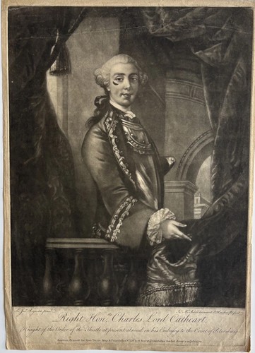 Antique mezzotint engraving - antique,