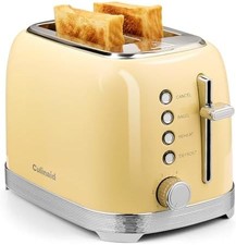 2 Slice Retro Toaster Yellow