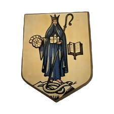 Vintage St Hilda’s College Oxford University Unmounted Heraldic Wooden Plaque