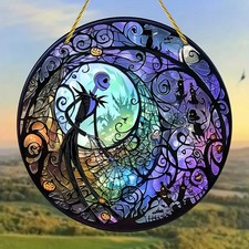 Jack Skellington Nightmare Before Christmas Suncatcher Stained Glass Effect Gift