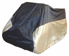 BIKE IT DELUXE ATV RAIN COVER BLACK/SILVER SMALL FITS 50CC-250CC