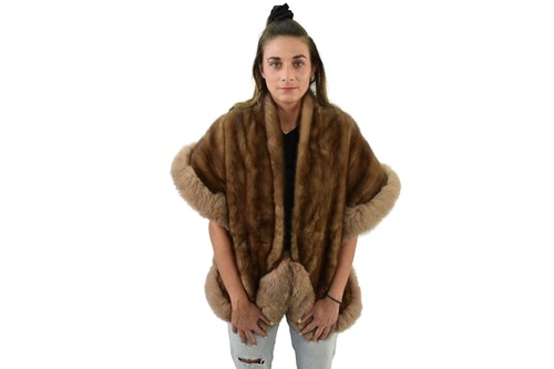 Mink fur stole - mink, fox