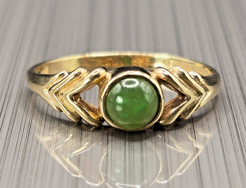 Vintage 9ct gold jade - 9ct, &
