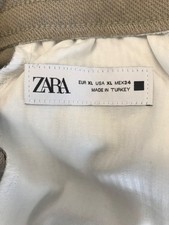 Mens Zara Joggers Slim Leg XL Beige