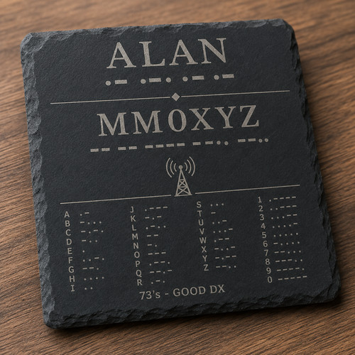 Laser engraved morse - engraved,