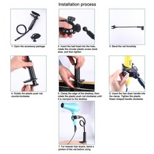 Hair Dryer Stand With Clamp