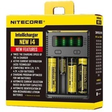 Nitecore i4 V2 Intellicharger 4-Bay Smart Charger | Color LED Display - UK Plug