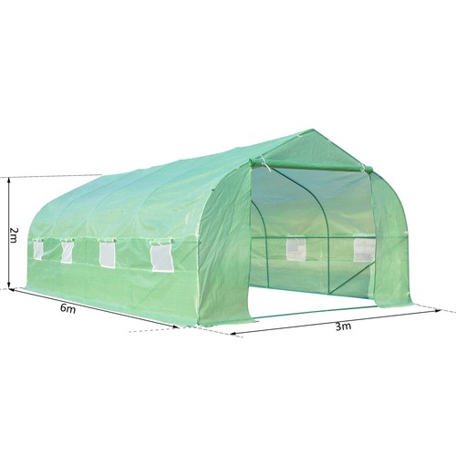 Polytunnel greenhouse green - greenhouse, pe
