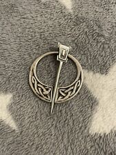 VINTAGE ROBERT ALLISON SCOTTISH SILVER PEN ANNULAR BROOCH GLASGOW HALLMARK 3CM 