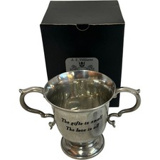 A E Williams Pewter Loving Cup The Gifte Is Small Handmade UK