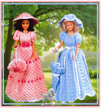 /KNITTING PATTERN Barbie Fashion dolls clothes teen ballgown bridal princess DK