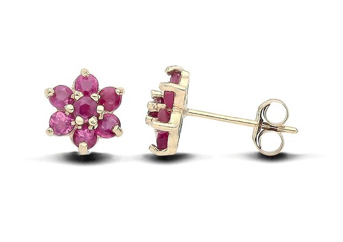 9ct gold ruby - 9ct, stud