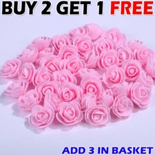 500 Foam Mini Roses WHOLESALE Heads Buds Small Flowers Wedding Home Party UK