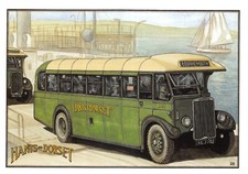 OLD BUS  POSTCARD LEYLAND LT5A LION BA2 SALOON LARGE SIZE UNUSED VERY GOOD MINT