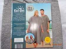 100% Cotton Hooded Towel/Poncho/Changing Robe for Beach Swim Bath Changing.