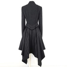 STUNNING WOMENS ALL SAINTS NIA WOOL COAT VICTORIAN RIDING VINTAGE CHARCOAL 10