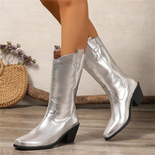 Western women metalic boots - western,