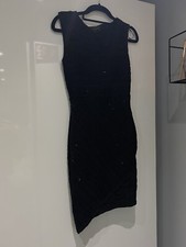 Lipsy Black Glitter Dress