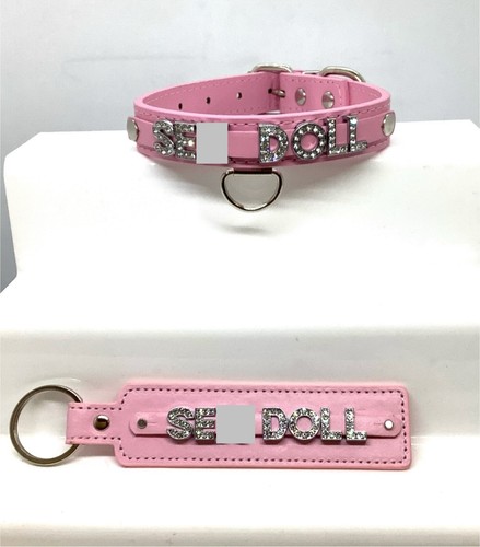 Bdsm collar keyring pink - collar, &