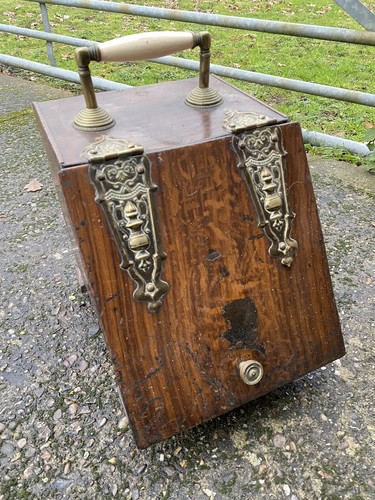Antique vintage wooden coal - vintage,