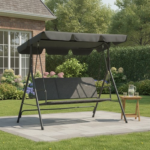 Seater rattan swing chair - 3-seater,