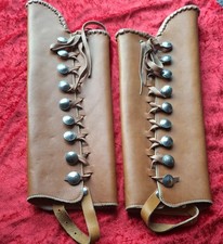 Tan Leather Half Chaps Concho
