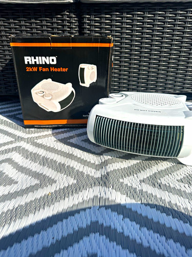 Rhino 2kw fan heater white - rhino,